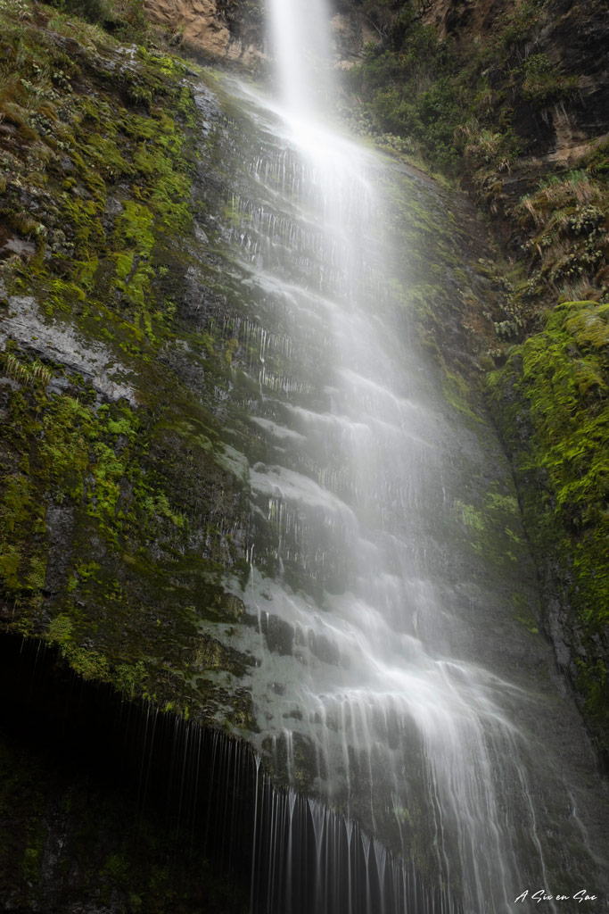 cascade El Chorro en pause longue , proche du village de Giron à 50 km au sud de Cuenca
