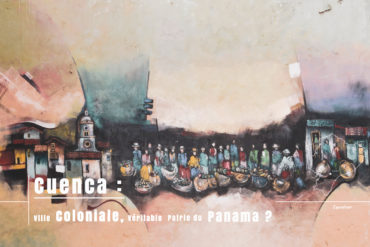 peinture murale dans le marché de Cuenca : la ville colonilae d' Equateur