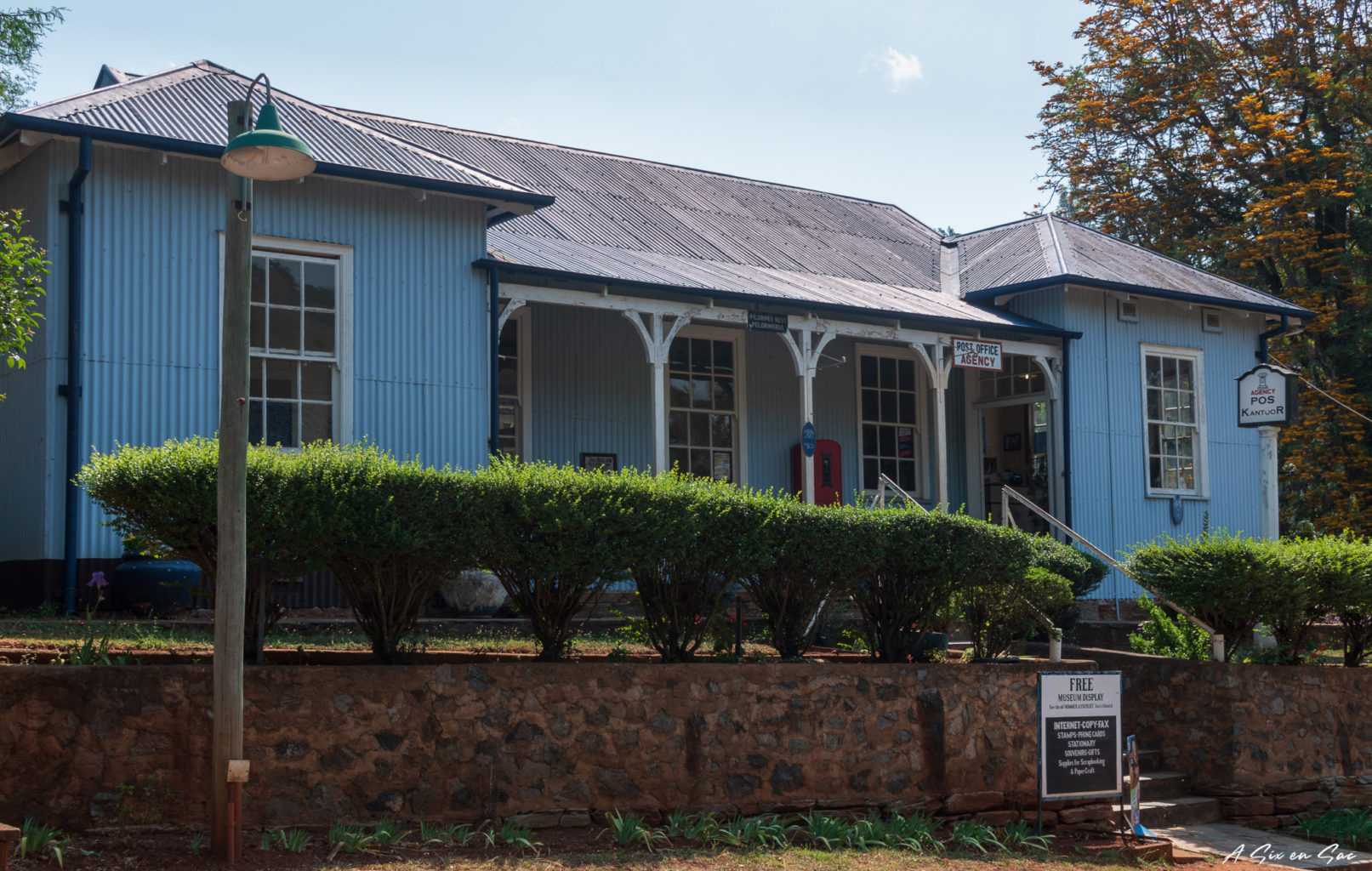 façade de maison de la ville de Pilgrim’s Rest dans la province du Mpumalanga aux portes du parc Kruger ( et son emblématique Blyde River Canyon )