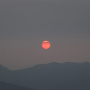 coucher du soleil depuis Phadeng Peak Trek nord Laos Nong Khiaw