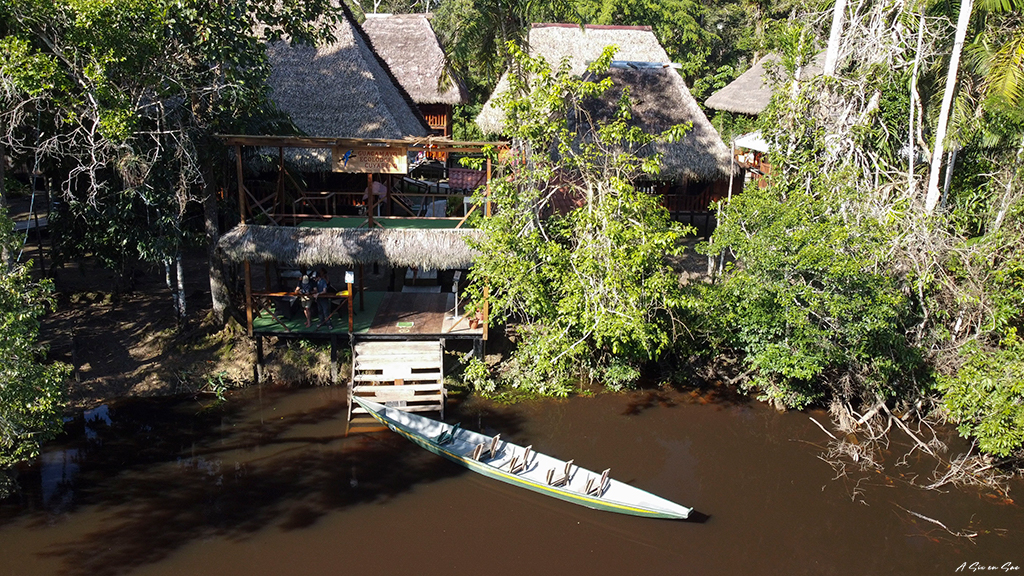un des choix d'excursion en Amazonie depuis l' Equateur : un lodge pou 3 jours