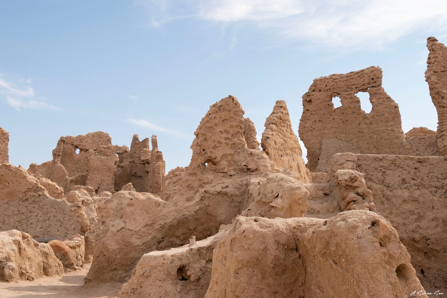 oasis de Siwa ( Egypte ) : les vestiges de la forteresse de Shali
